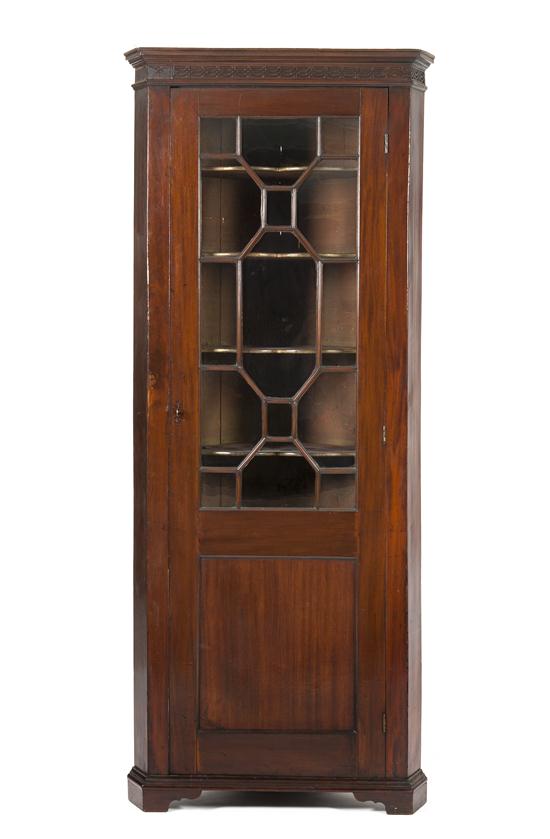 A Chippendale Style Mahogany Corner