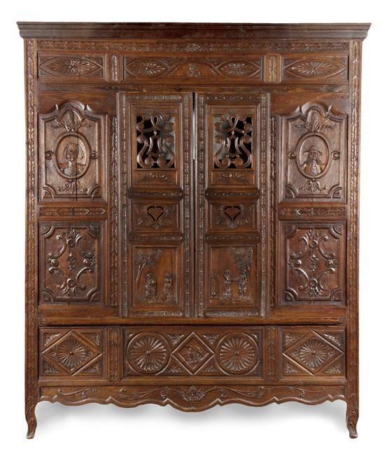 A Brittany Carved Oak Marriage