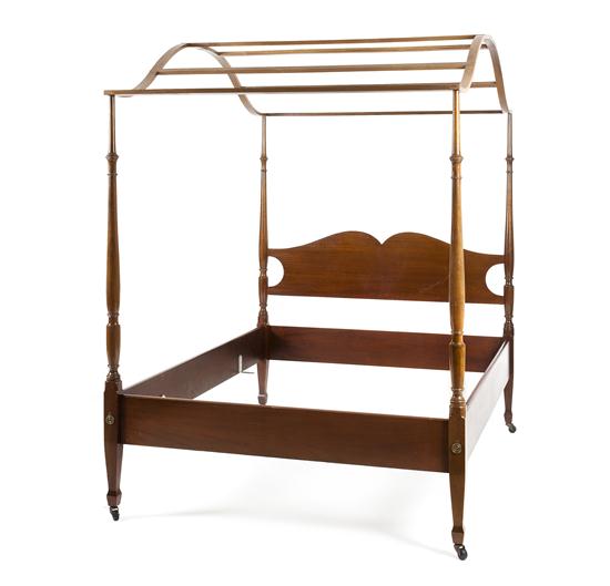 An American Mahogany Four Poster Bed