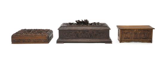 A Collection of Three Carved Wood 1561b3
