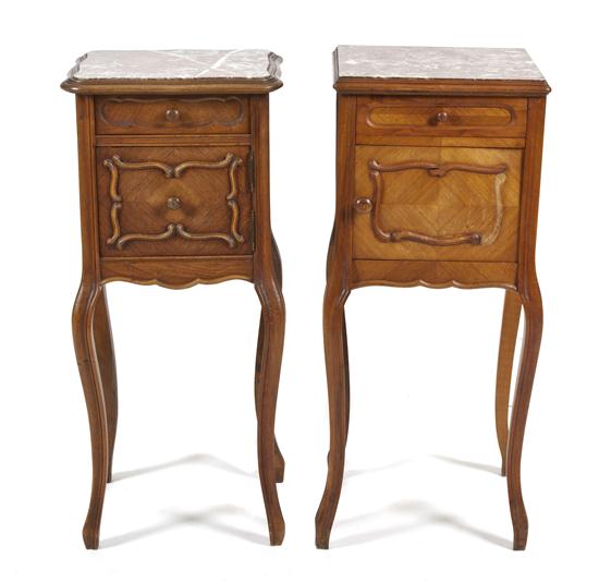 A Near Pair of Louis XV Style Walnut