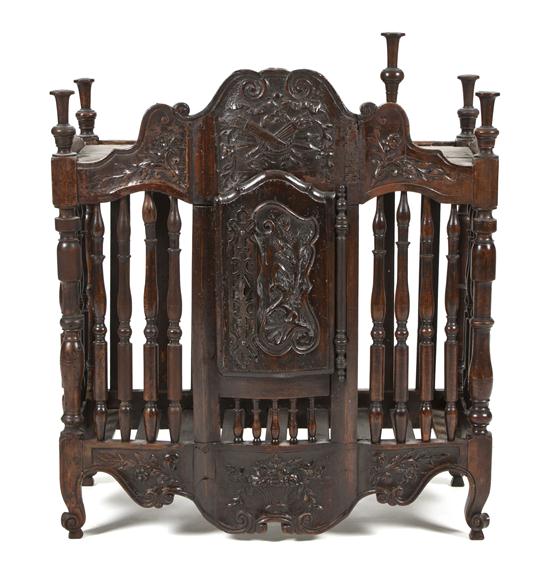 A French Carved Walnut Panetiere