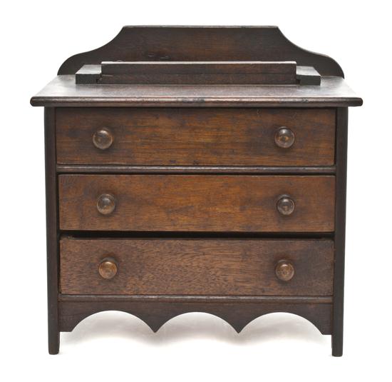 An American Diminutive Mahogany Chest