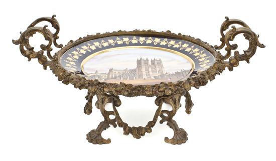 A Sevres Style Gilt Metal Mounted