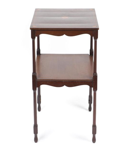 An American Mahogany Inlaid Side Table