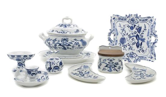 A Group of Blue Danube Porcelain Articles