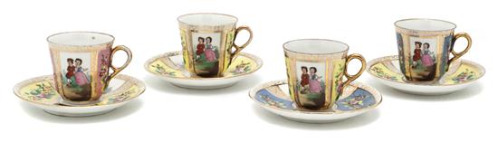 A Dresden Porcelain Partial Demitasse 156239