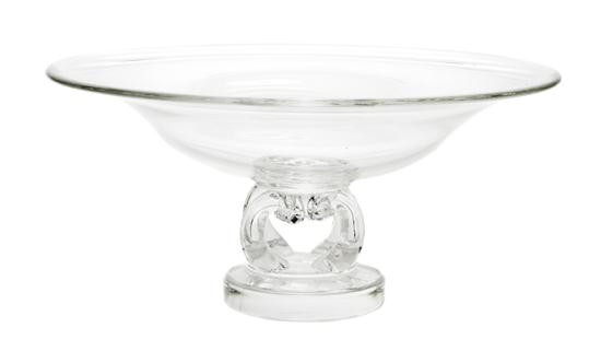 A Steuben Glass Center Bowl the circular