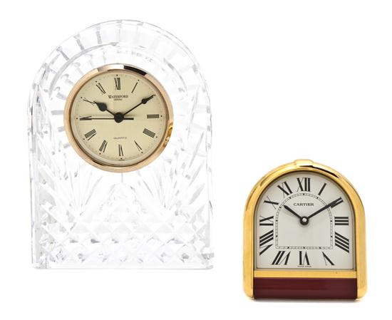 A Waterford Cut Glass Desk Clock