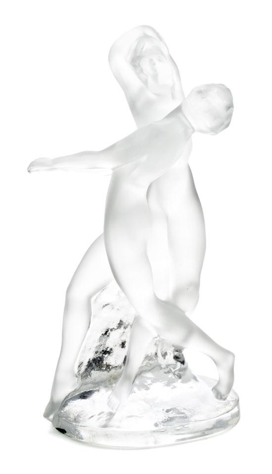 A Lalique Molded and Frosted Glass Figural