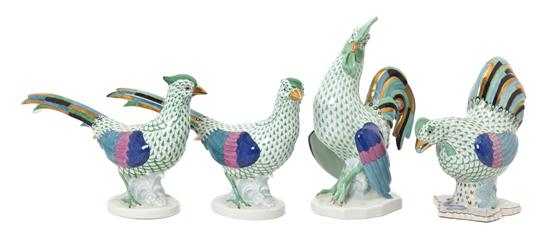 Two Pairs of Herend Porcelain Fishnet 15625a