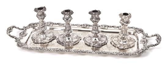 A Set of Four Rococo Style Silverplate 156295