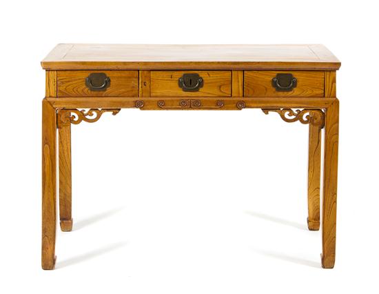 A Chinese Elmwood Writing Desk 1562cd