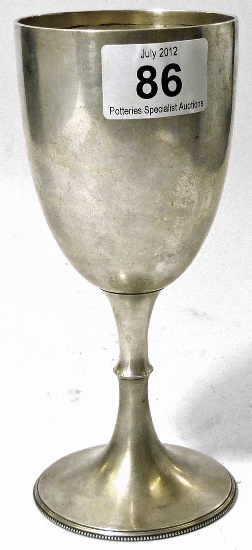 Silver Goblet hallmarked and inscribed