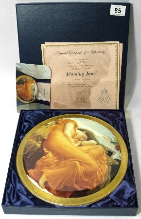 Royal Worcester Plate Flaming June limited