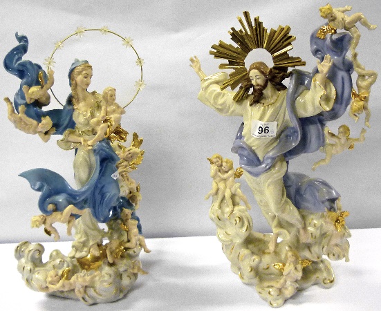 A Pair of Porcelain figures of Jesus