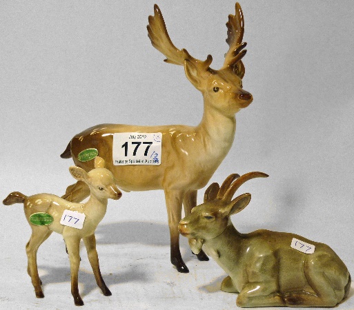 Beswick Stag 981 Fawn 1008 and