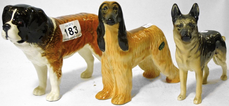 Beswick large Dogs Alsation 969 St Bernard