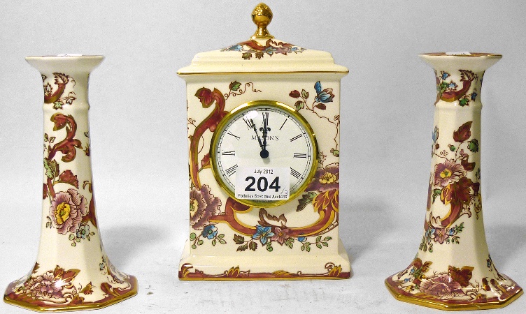 Masons Red Manderlay Clock height