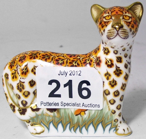 Royal Crown Derby Paperweight Leopard 1563f9