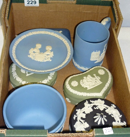 A Collection of Wedwood Jasperware in