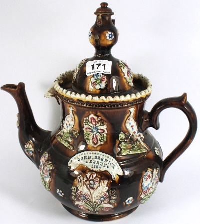 Large Bargewarge Tea Pot Marked 156563
