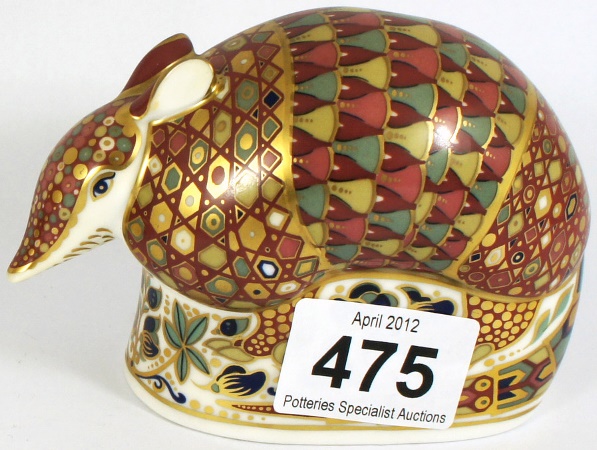 Royal Crown Derby Paperweight Armadillo 15666d