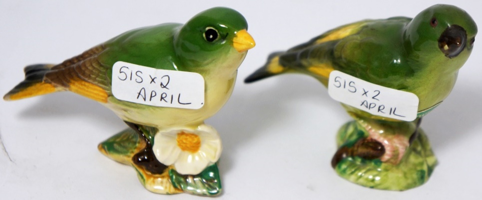Beswick Greenfinch 2105A and 2105B 15668d