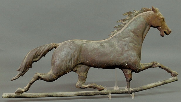 Molded copper running horse weathervane 156804