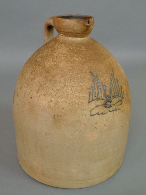 Two-gallon stoneware jug 19th c. with
