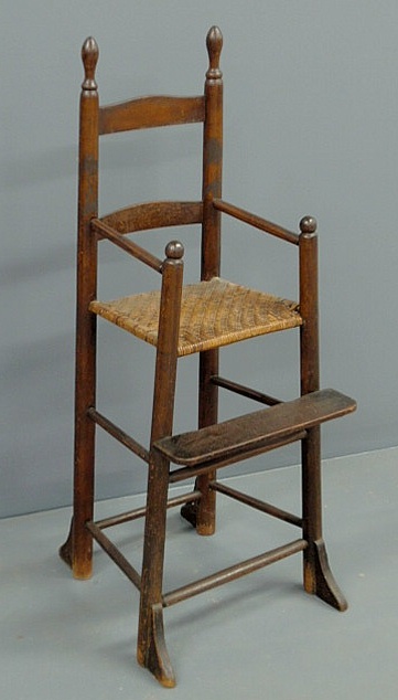 Child's maple highchair early 19th