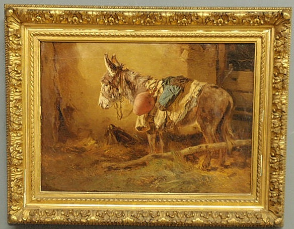 Oil on canvas painting late 19th