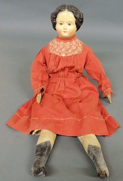 German composition face doll late 19th