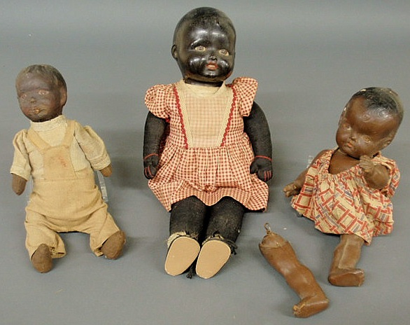 Three African American character dolls