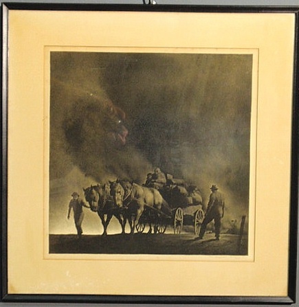 Lithograph Dust Storm from the 156855