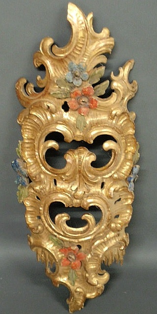 Continental carved gilt and floral 15687e
