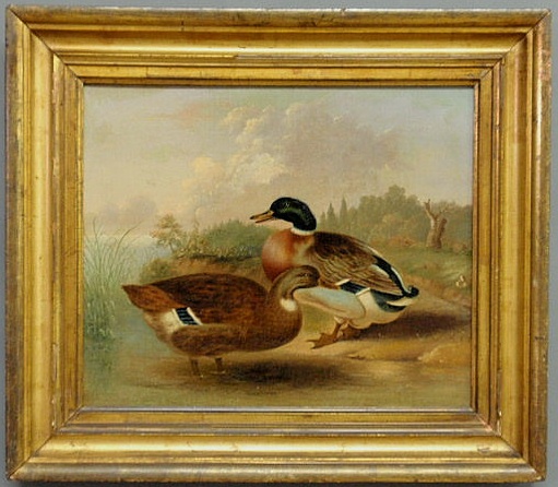 Oil on canvas painting of mallard 156887