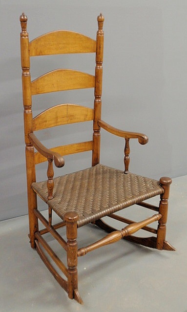 Early maple four slat armchair 1568b5