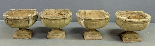 Four classical style concrete planters  1568c9