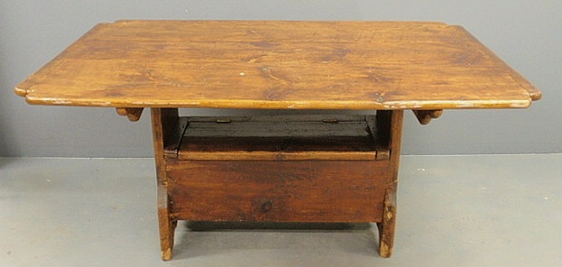 Pennsylvania pine bench table 19th 1568fb