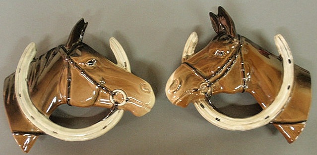 Two Beswick porcelain horsehead 15693c