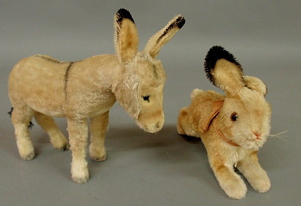 Two Steiff animals 1950s vintage- donkey