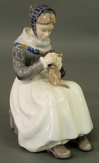 Royal Copenhagen figure of a seated