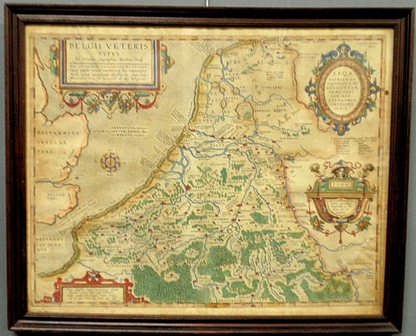 Early Abraham Ortelius hand-colored