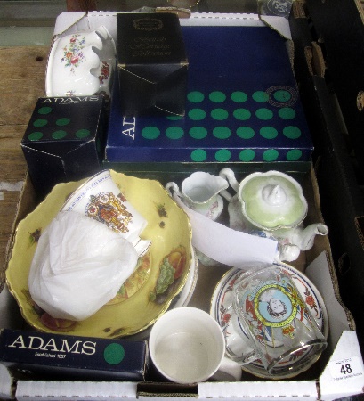 A Tray to include Adams Coronation Plates