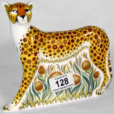 Royal Crown Derby Paperweight Cheetah