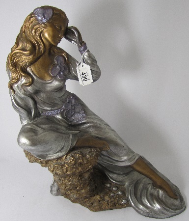 Austin Sculpture of a Lady in a Silver