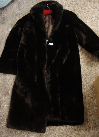 A Ladies Full Length Fur Coat labelled 156b06