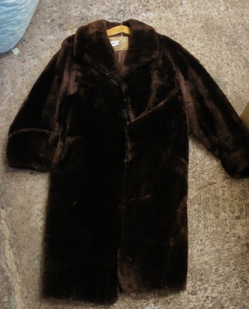 A Ladies Full Length Fur Coat labelled 156b05