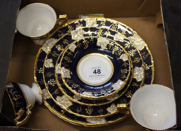 Royal Crown Derby Vine Cobalt part Dinner